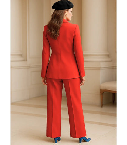 Comprar Conjunto feminino alfaiataria Social Elegante para Trabalho ou Eventos - Vemelho ZARA
