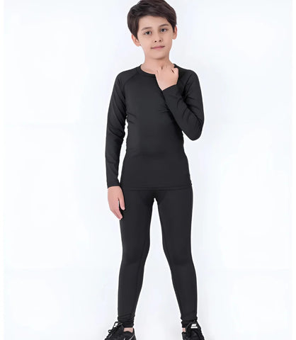 Conjunto Térmico Infantil Roupa Térmica Inverno Fleece com isolamento térmico e forro flanelado