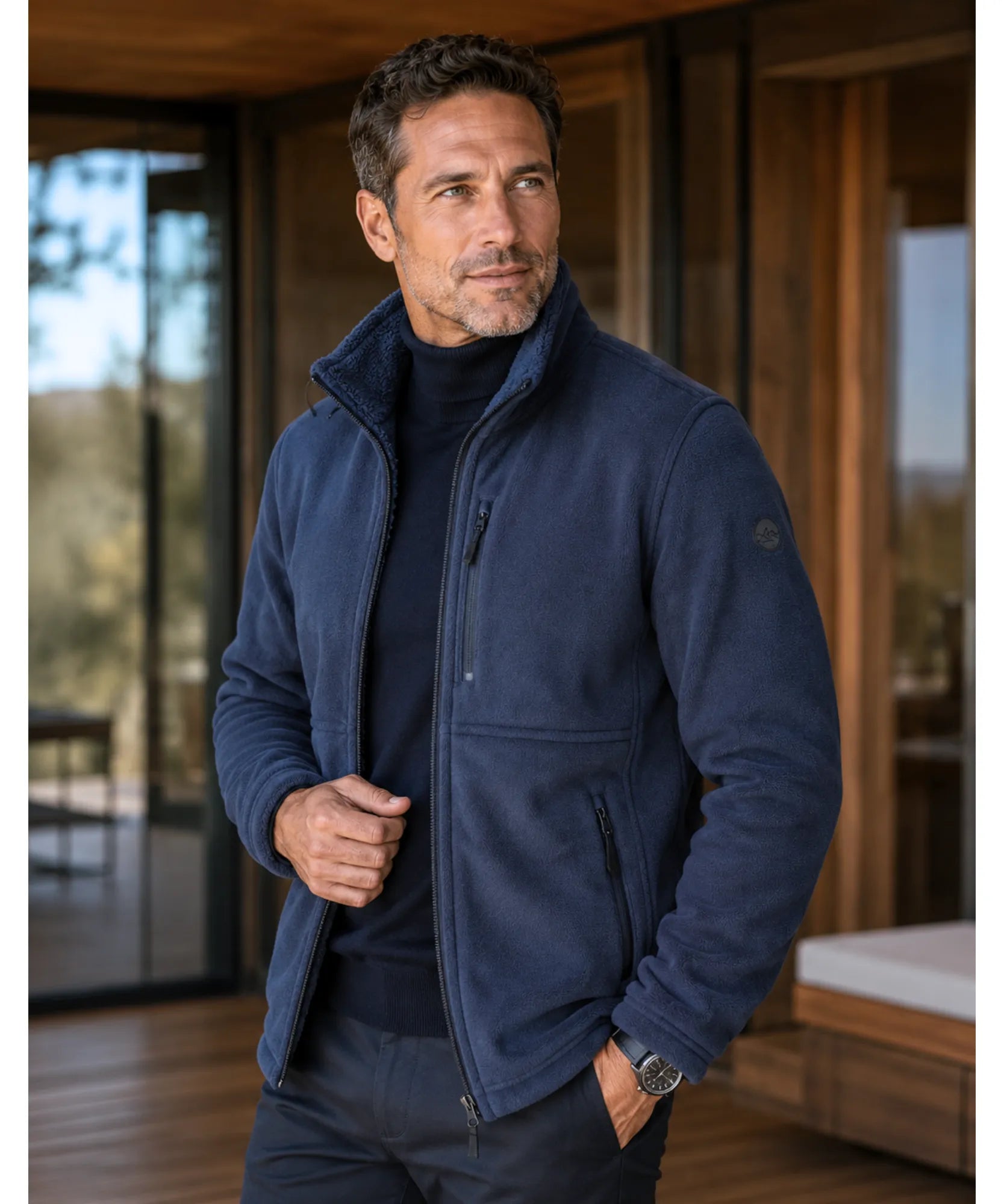 Comprar Jaqueta Térmica Masculina com Forro Fleece em promoção ANELLIMN