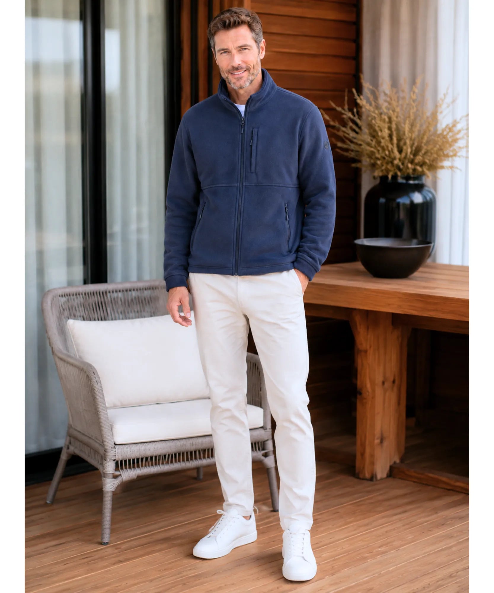 Comprar Jaqueta Térmica Masculina com Forro Fleece em promoção ANELLIMN