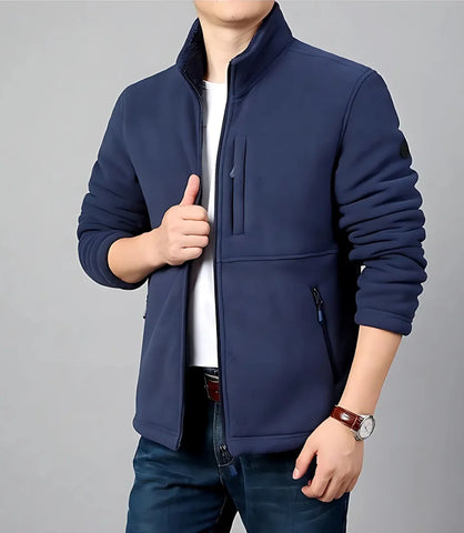 Jaqueta Térmica Masculina com Forro Fleece Azul ZARA