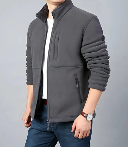 Jaqueta Térmica Masculina com Forro Fleece Cinza ZARA