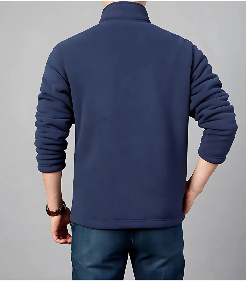 Jaqueta Térmica Masculina com Forro Fleece Azul Marinho ZARA