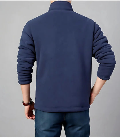 Jaqueta Térmica Masculina com Forro Fleece Azul Marinho ZARA