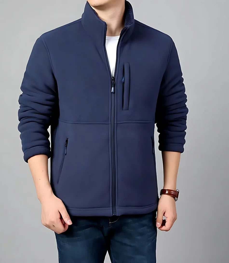 Jaqueta Térmica Masculina com Forro Fleece Azul ZARA