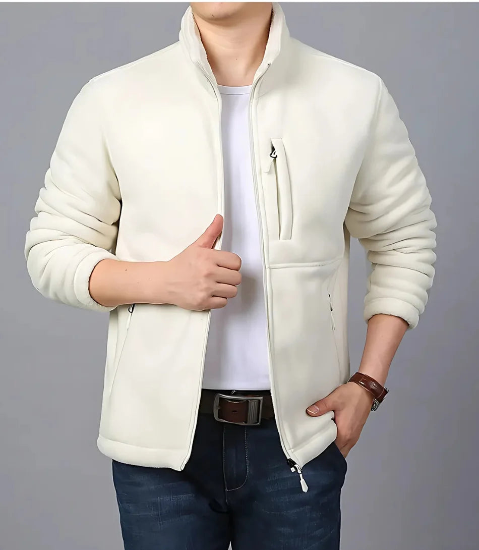Jaqueta Térmica Masculina com Forro Fleece Branco ZARA