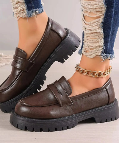 Mocassim Tratorado Feminino de Couro | Olgles