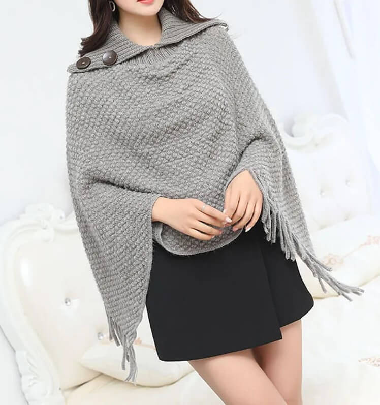 Comprar Poncho Feminino Tricot - Conforto e Elegância em Todas as Estações - Anellimn