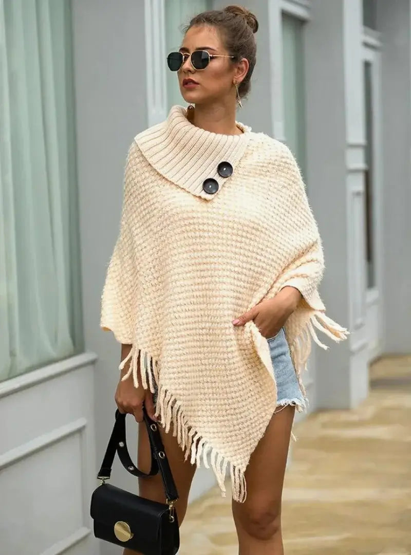 Comprar Poncho Feminino Tricot - Conforto e Elegância em Todas as Estações - Anellimn