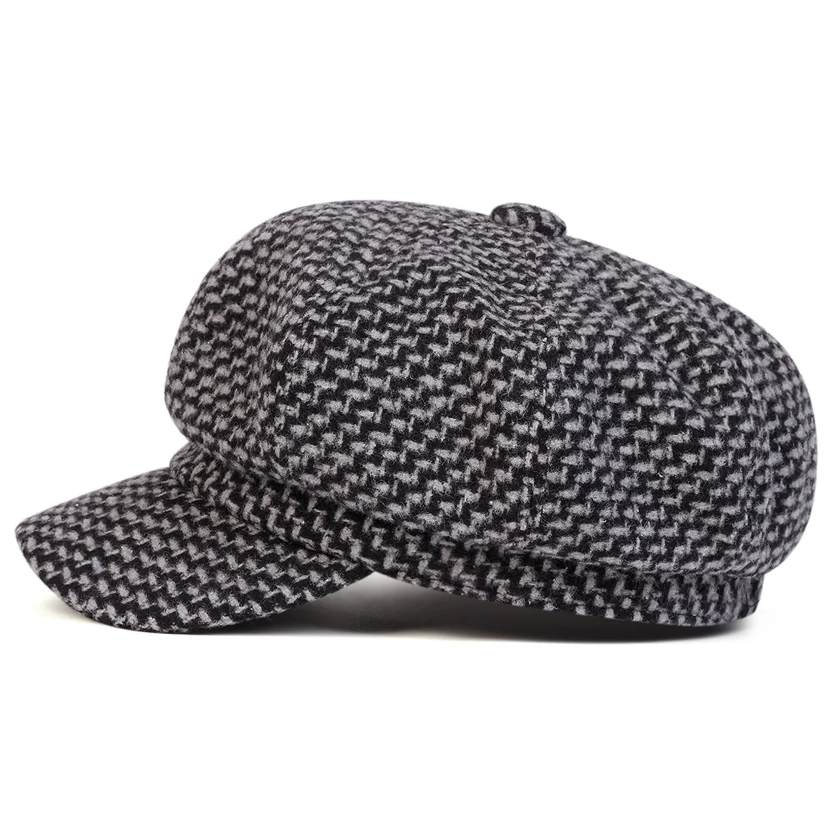 Comprar boina feminina tweed xadrez estilo inglês newsboy copa estruturada 8 painéis outono inverno barata em promoção Anellimn
