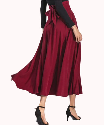 Comprar melhor Saia Longa Evasê Plissada - Elegância e Conforto - anellimn