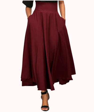 Comprar melhor Saia Longa Evasê Plissada - Elegância e Conforto - anellimn