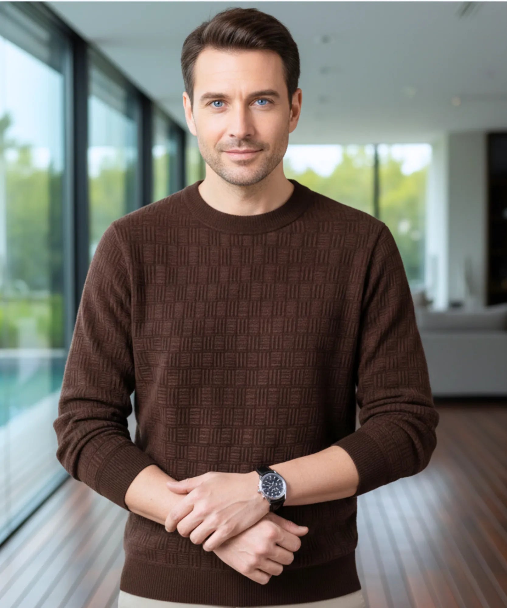 Comprar Suéter Masculino de Tricot Térmico para Inverno barato - Anellimn