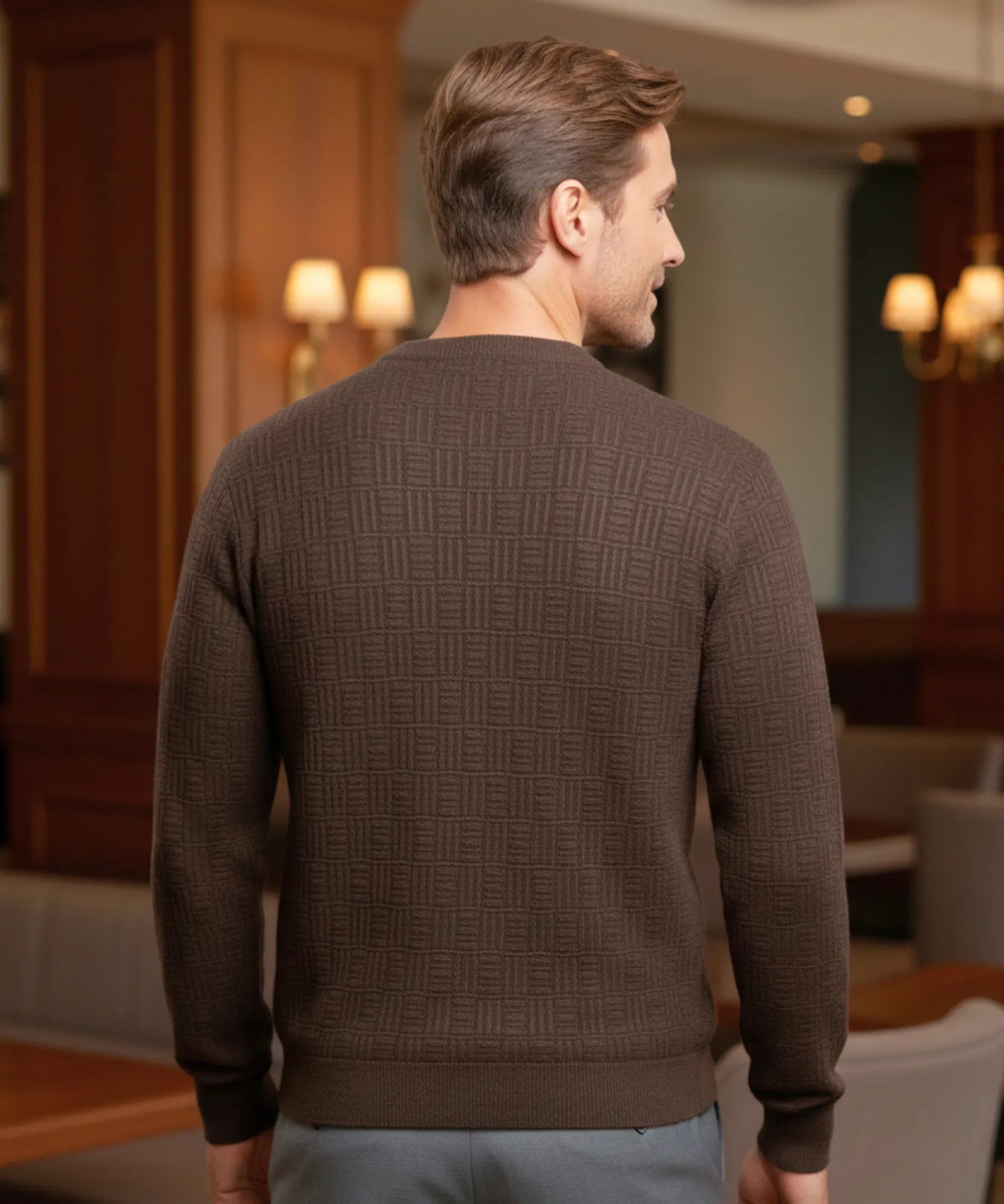Comprar Suéter Masculino de Tricot Térmico para Inverno barato - Anellimn