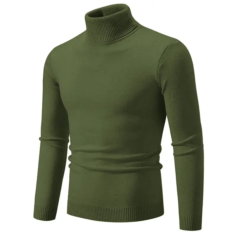 Comprar Suéter masculino tricot em tecido de alta qualidade, gola alta e manga comprida. Ideal para looks casuais e de trabalho. Anellimn