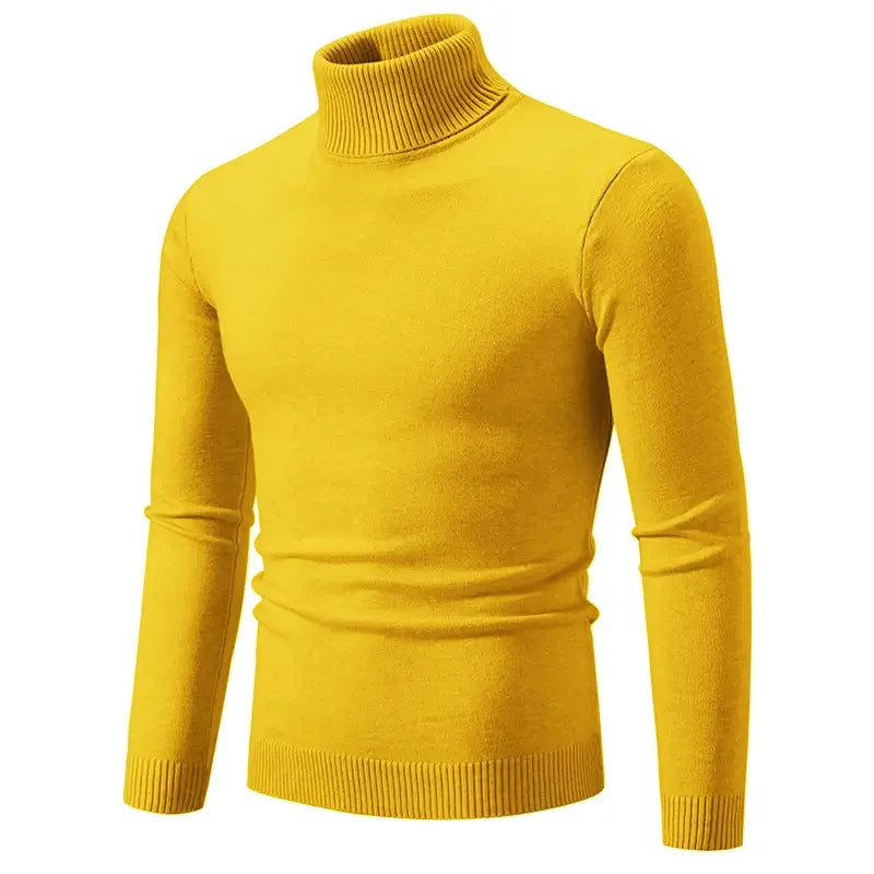 Comprar Suéter masculino tricot em tecido de alta qualidade, gola alta e manga comprida. Ideal para looks casuais e de trabalho. Anellimn