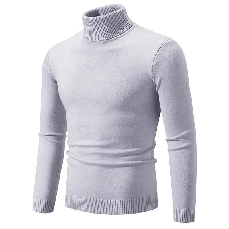 Comprar Suéter masculino tricot em tecido de alta qualidade, gola alta e manga comprida. Ideal para looks casuais e de trabalho. Anellimn