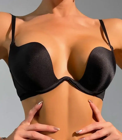 Sutiã Push Up Decote Cavado com Suporte Extra | Cris