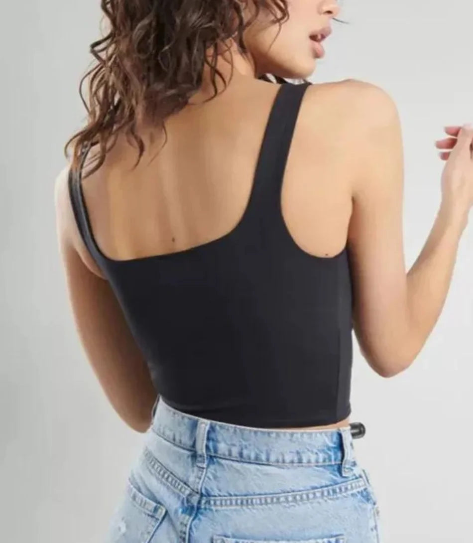 Top Cropped Alça Larga Casimira - Elegância e conforto em uma única peça.