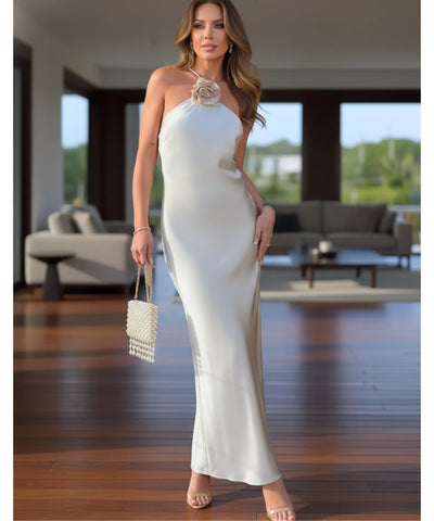 Comprar Vestido Longo de Cetim Elegante para Festas e Casamentos Dia e Convidadas barato em promoção ZARA