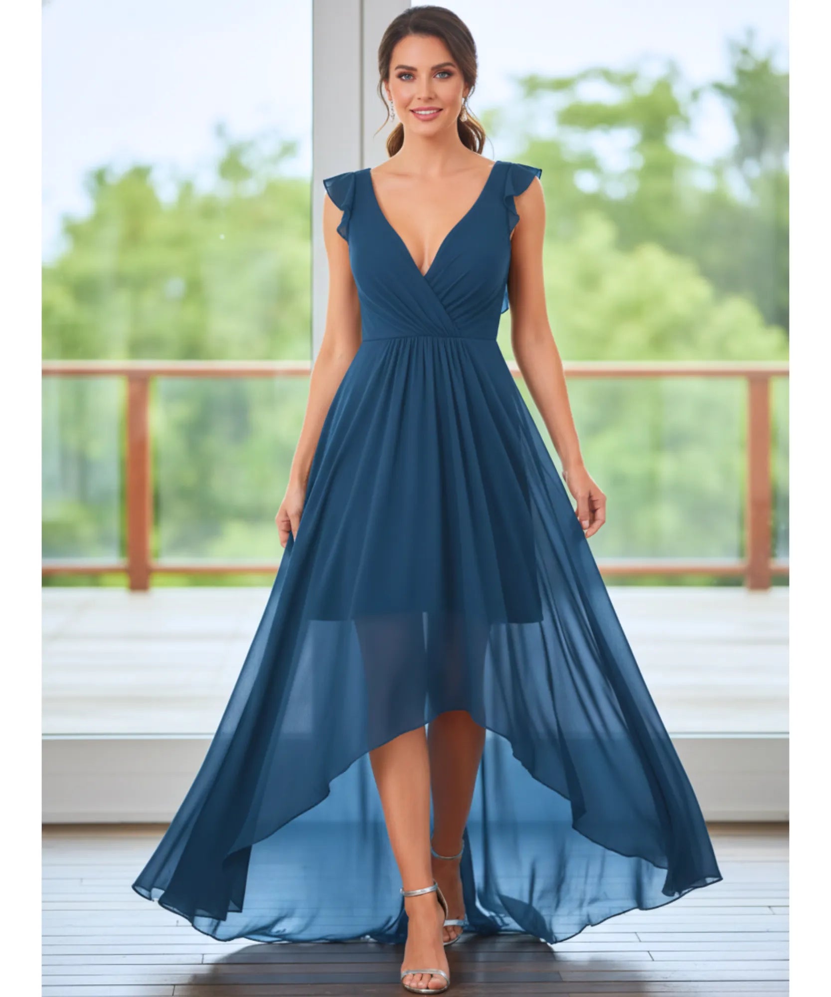 Comprar Vestido Longo de Festa com Fenda e Caimento Elegante para madrinhas, casamento convidadas e formandas em promoção KOJI STORE
