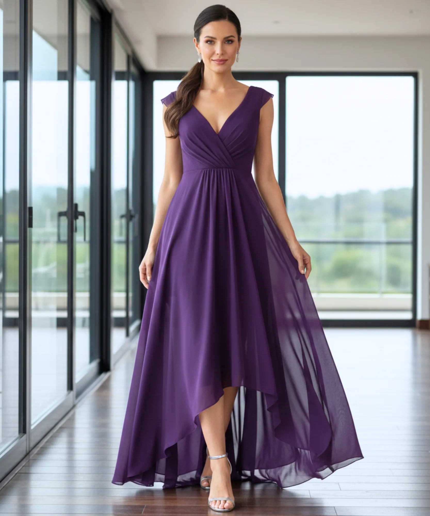 Comprar Vestido Longo de Festa com Fenda e Caimento Elegante para madrinhas, casamento convidadas e formandas em promoção KOJI STORE