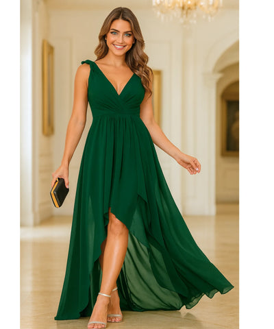 Vestido Longo de Festa com Fenda para Madrinhas  | Jun