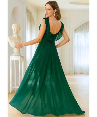 Vestido Longo de Festa com Fenda para Madrinhas  | Jun