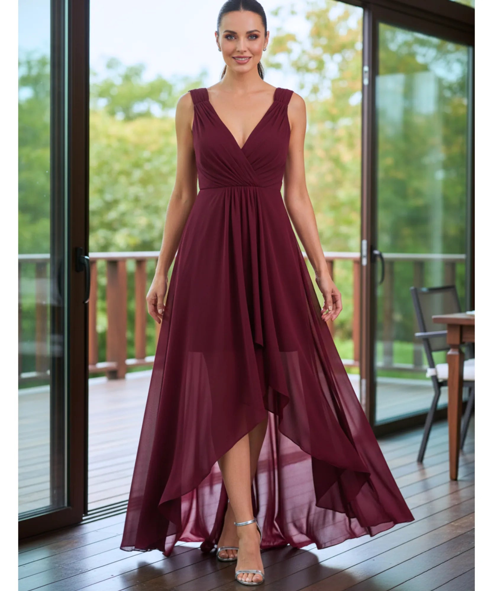 Comprar Vestido Longo de Festa com Fenda e Caimento Elegante para madrinhas, casamento convidadas e formandas em promoção KOJI STORE