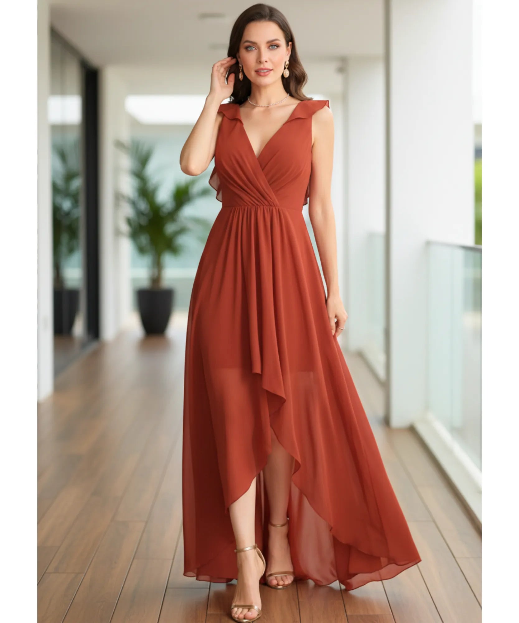 Comprar Vestido Longo de Festa com Fenda e Caimento Elegante para madrinhas, casamento convidadas e formandas em promoção KOJI STORE