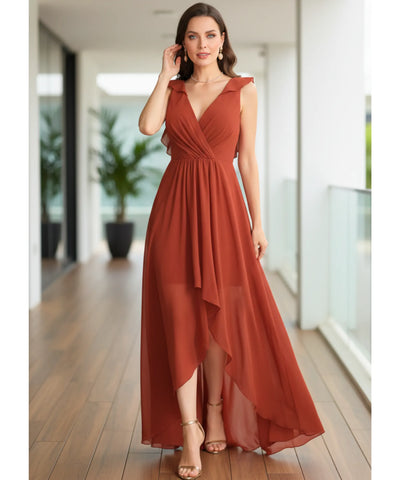 Comprar Vestido Longo de Festa com Fenda e Caimento Elegante para madrinhas, casamento convidadas e formandas em promoção KOJI STORE