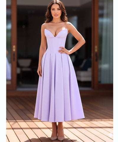 Comprar Vestido Midi de Festa Tomara que Caia elegante drapeado casamento formatura em promoção ZARA