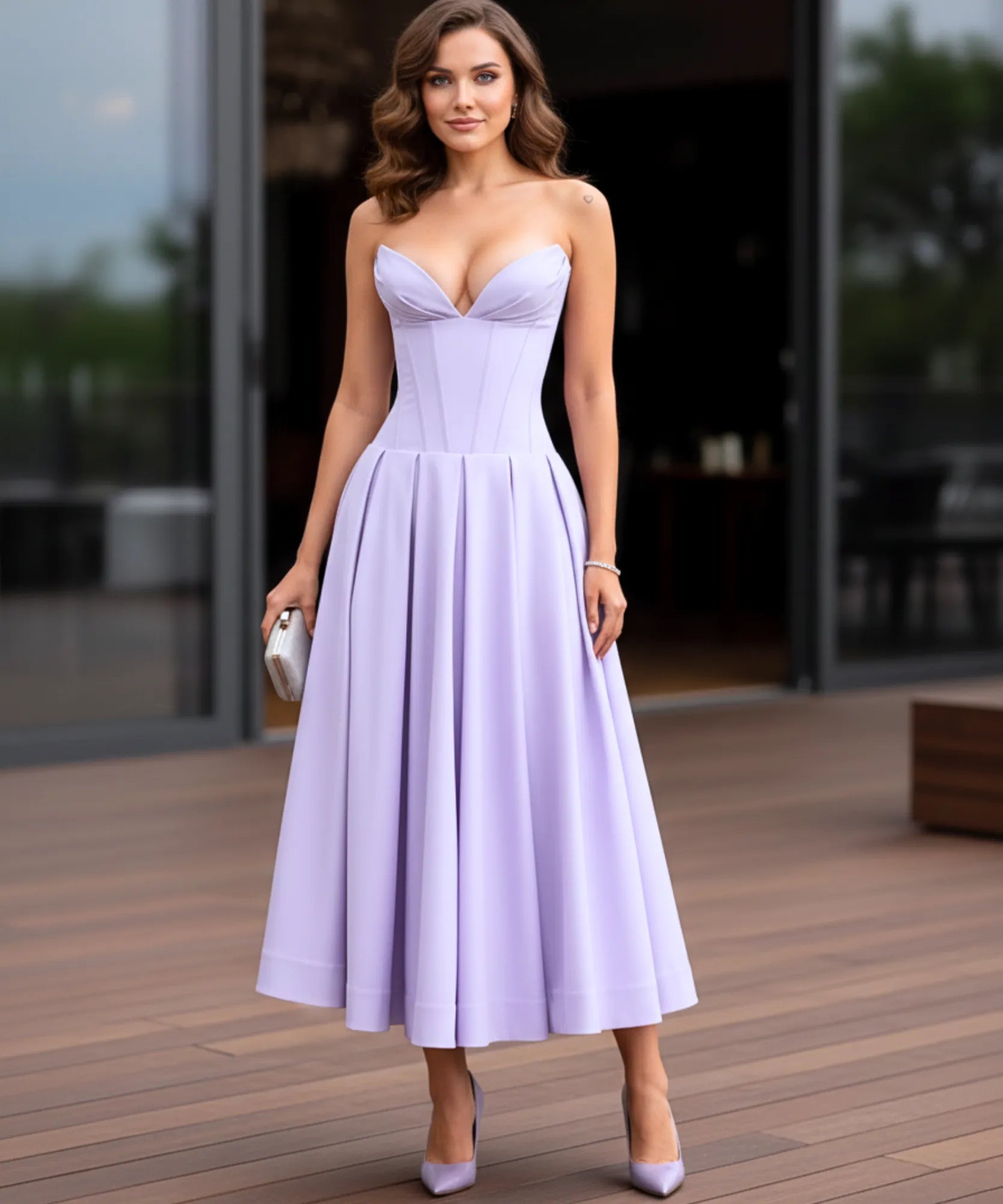 Comprar Vestido Midi de Festa Tomara que Caia elegante drapeado casamento formatura em promoção ZARA