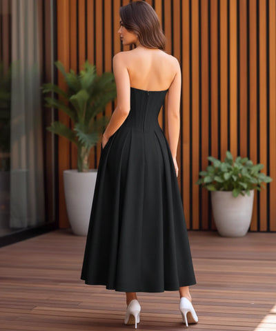 Comprar Vestido Midi de Festa Tomara que Caia elegante drapeado casamento formatura em promoção ZARA
