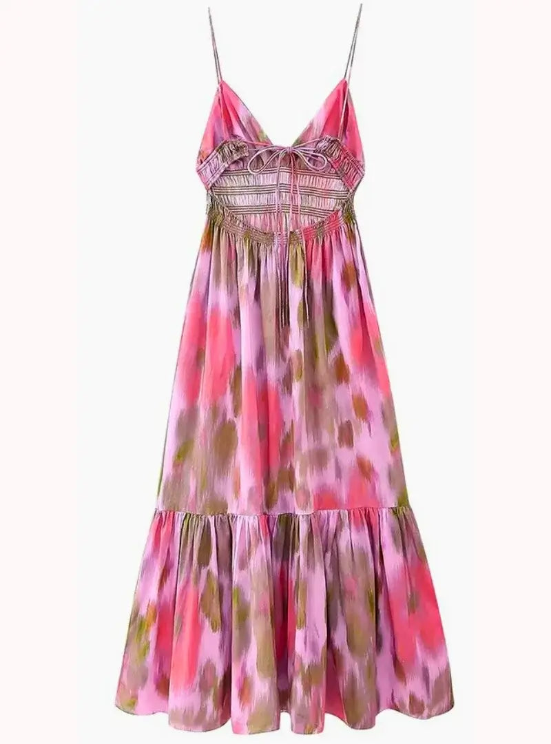 Comprar Vestido Midi Rosa - Elegância e Conforto para Todas as Ocasiões - Anellimn