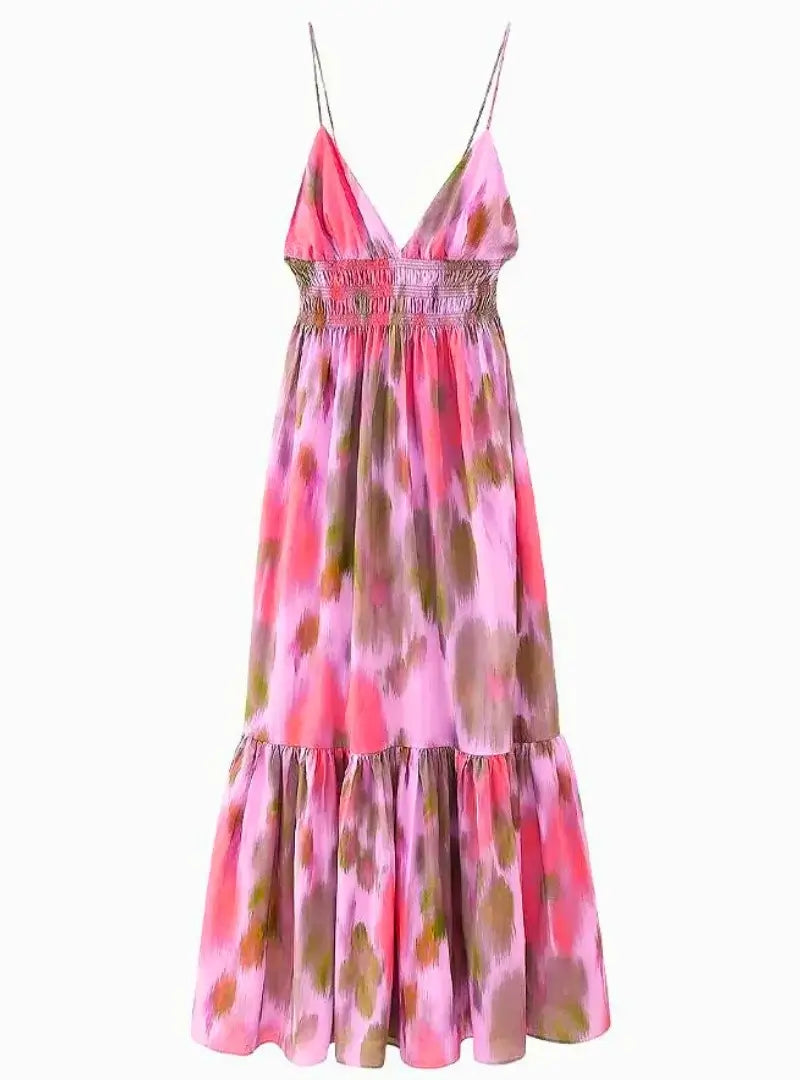 Comprar Vestido Midi Rosa - Elegância e Conforto para Todas as Ocasiões - Anellimn