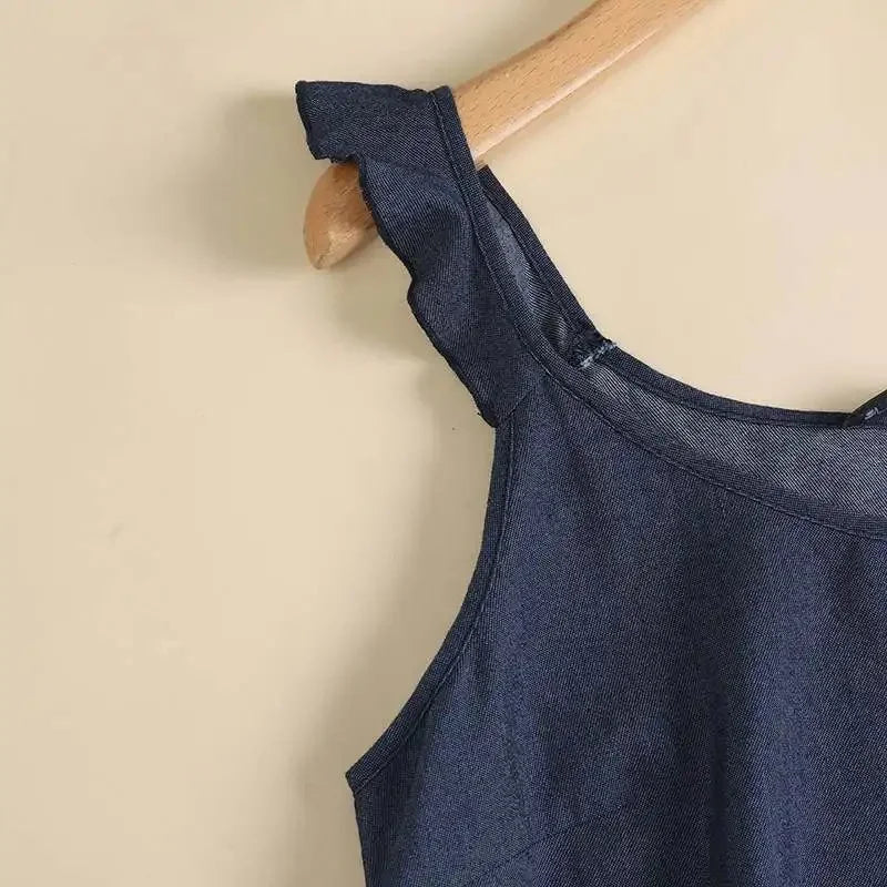 Vestido Jeans Fino e Solto para Verão Boho-Chic - Compre Agora na Loja Anellimn