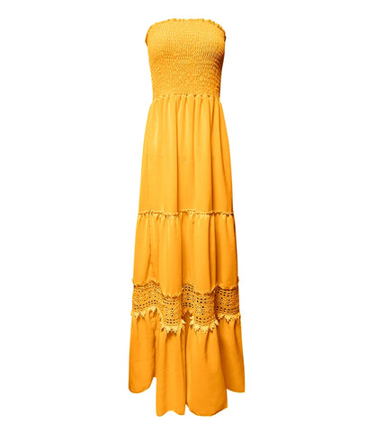 Vestido Longo Tomara que Caia com Renda | Amaryllis