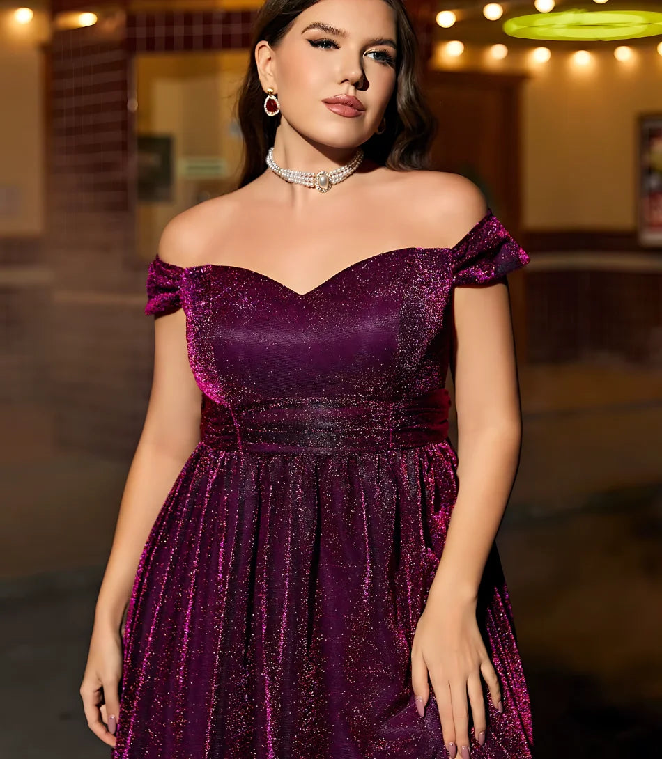 Vestido Longo Plus Size  boedo vinho – Sofisticação e Conforto para Festas - Anellimn