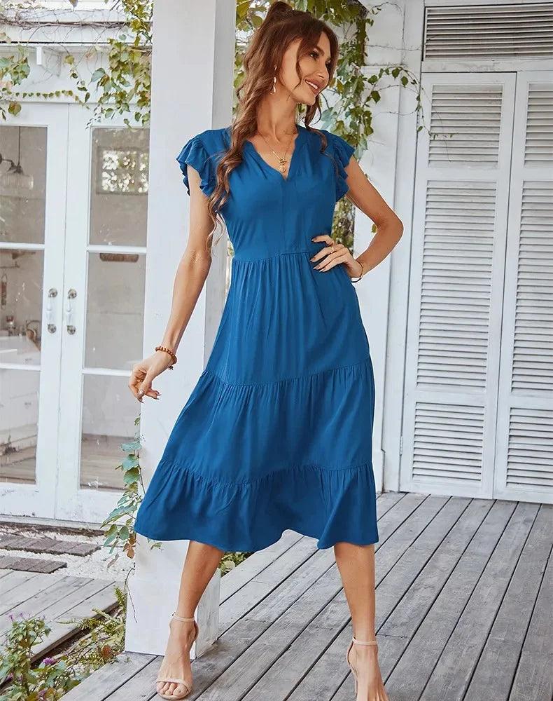 Vestido midi soltinho hotsell