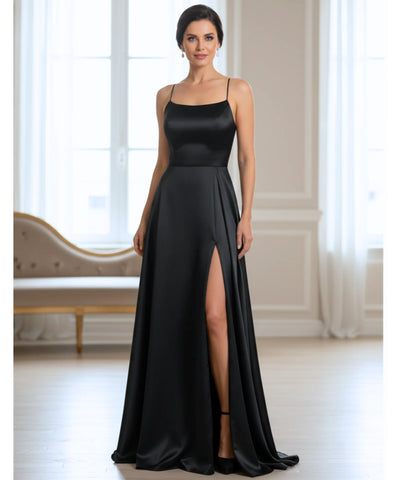 Comprar Vestido Longo Cetim Elegante para Casamento e Formatura ANELLIMN