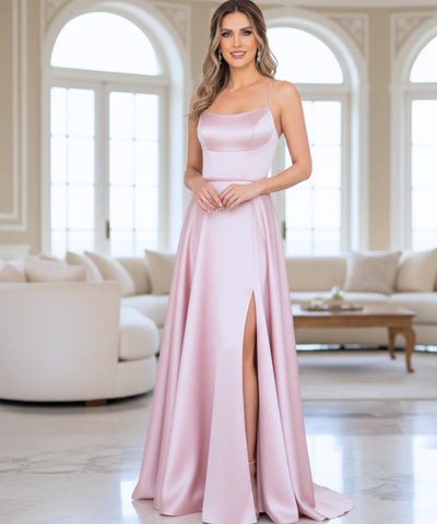 Comprar Vestido Longo Cetim Elegante para Casamento e Formatura ANELLIMN