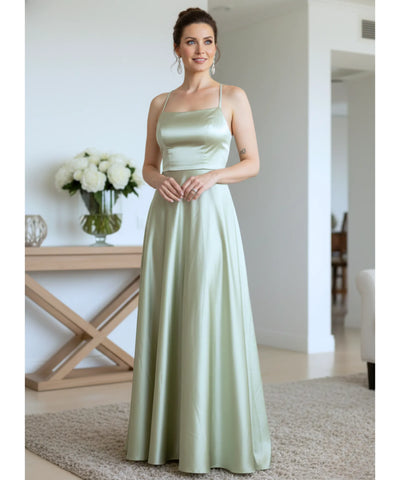 Comprar Vestido Longo Cetim Elegante para Casamento e Formatura ANELLIMN