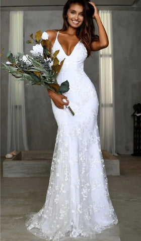 Vestido de Noiva com Renda Longo - Silhueta sereia, design deslumbrante. Sinta-se confiante no seu dia especial.