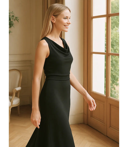 Comprar saia longa de cetim feminina preto sereia elegante para eventos, looks casuais e sofisticados em promoção ZARA
