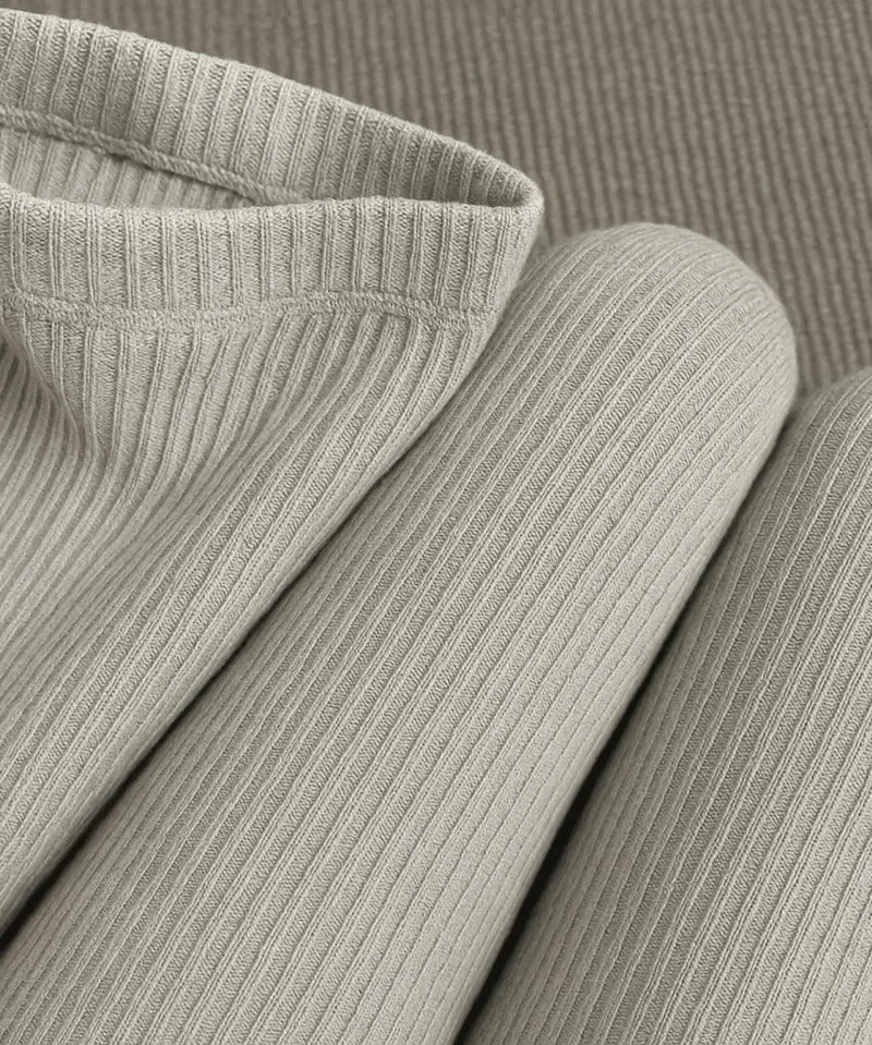 Comprar Calça feminina tricot canelada cintura alta confortável casual inverno barato ou em promoção