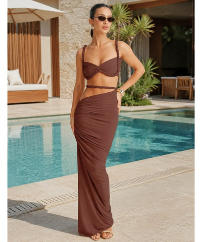 Comprar Biquíni Top com Canga Saída de Praia longa barato ou em promoção