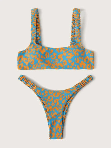 Biquíni Top Estampado Oncinha Animal Print Ajustável | Misie