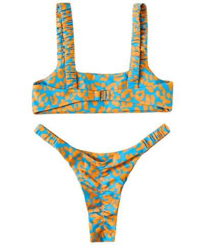 Biquíni Top Estampado Oncinha Animal Print Ajustável | Misie