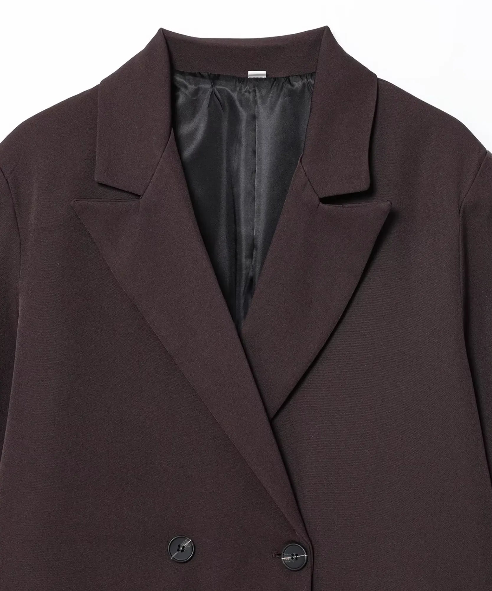 Comprar blazer feminino de alfaiataria forrado marrom em promoção Anellimn